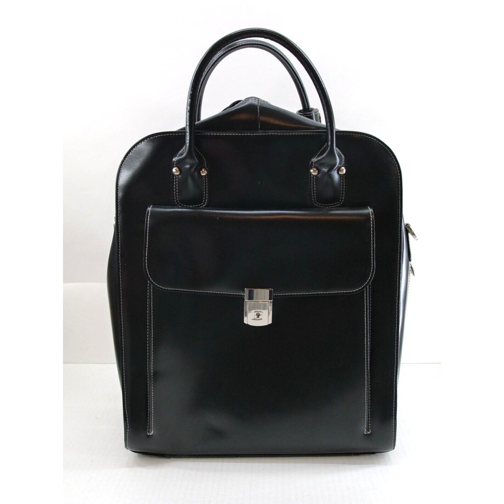 Black Leather Laptop Bag